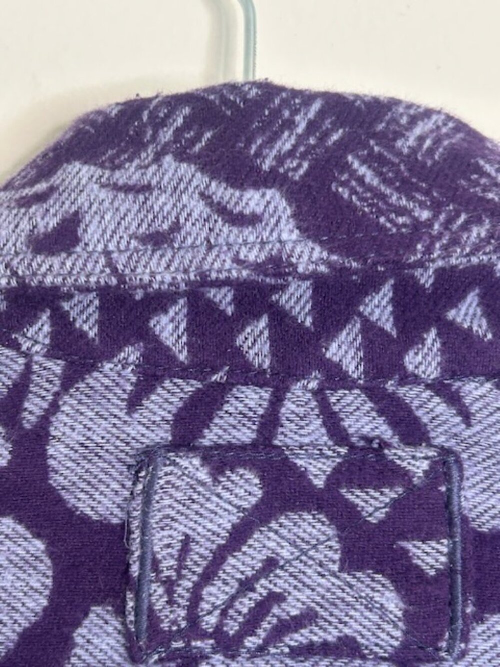 We The Free Free People Butterfly Jacquard Shirt Jacket Purple Blue Combo NEW - Picture 11 of 16